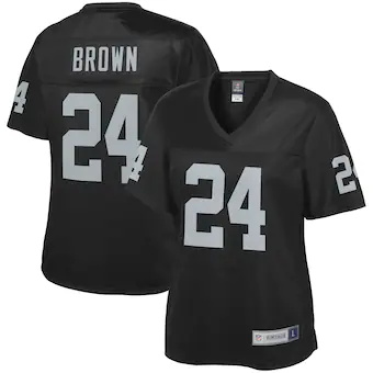 womens nfl pro line tim brown black las vegas raiders retir